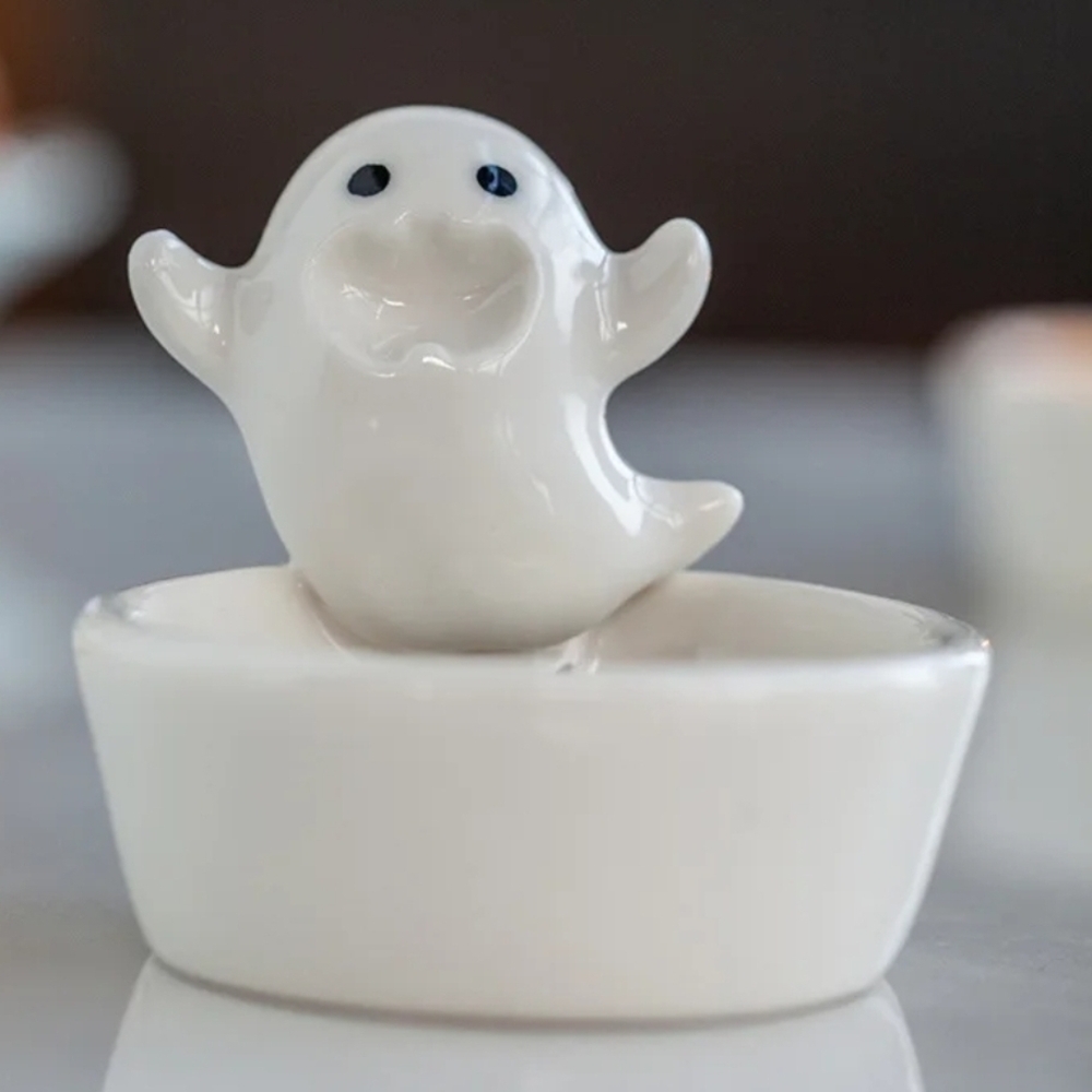 Playful Ghost Ceramic Trinket
